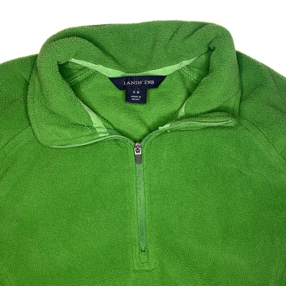 Lands’ End • kids pullover fleece, green - Picture 2 of 3